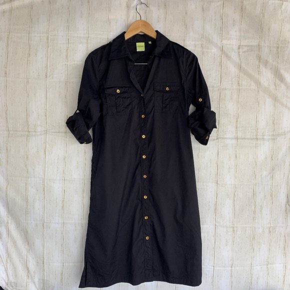 Craig Taylor "Tinsley" Shirt Dress in Black - Picture 1 of 7